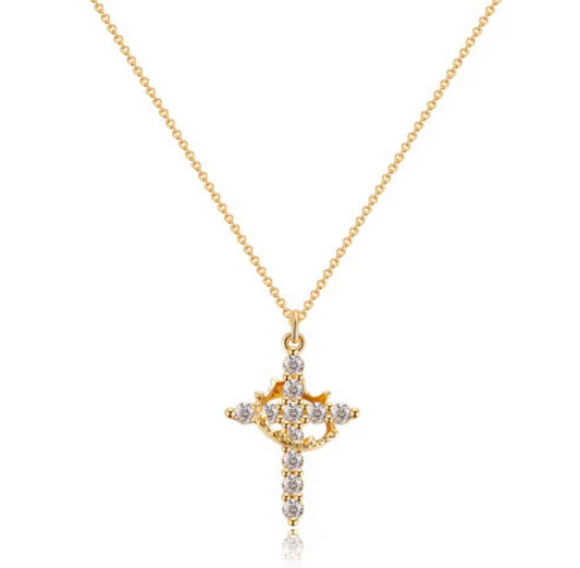 Collar de cruz y corona