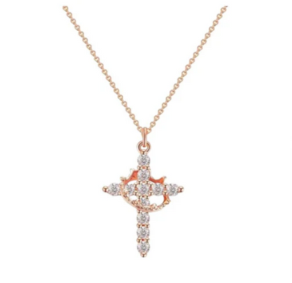 Collar de cruz y corona