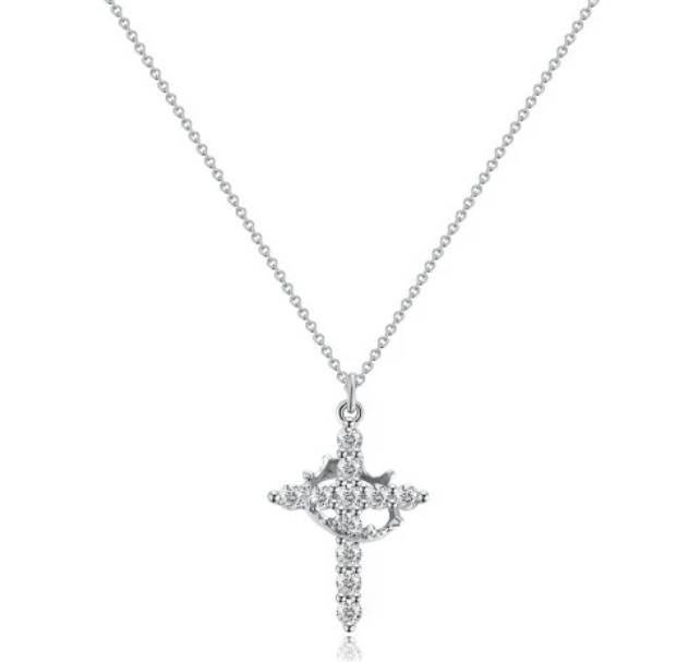 Collar de cruz y corona
