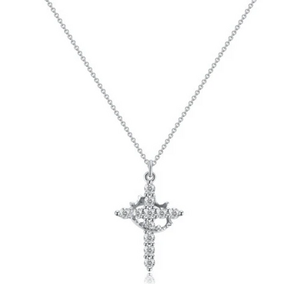 Collar de cruz y corona