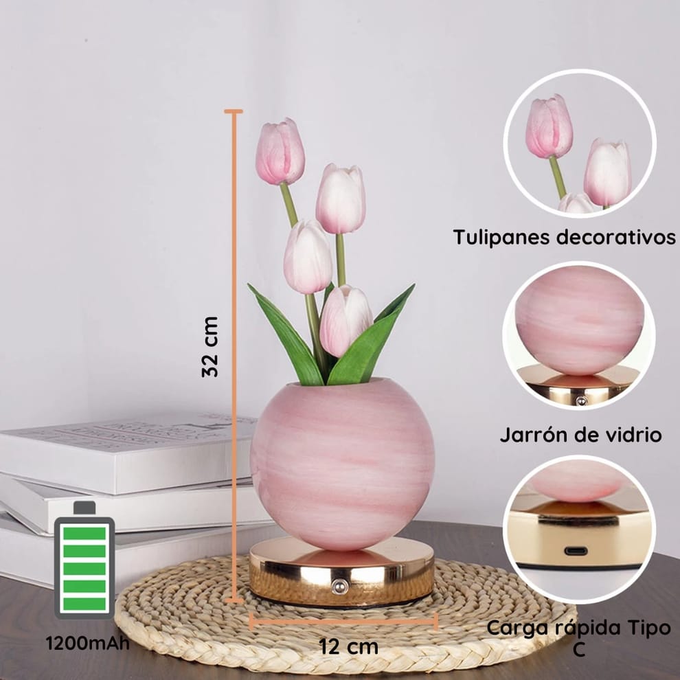 Jarrón de tulipanes 🌷